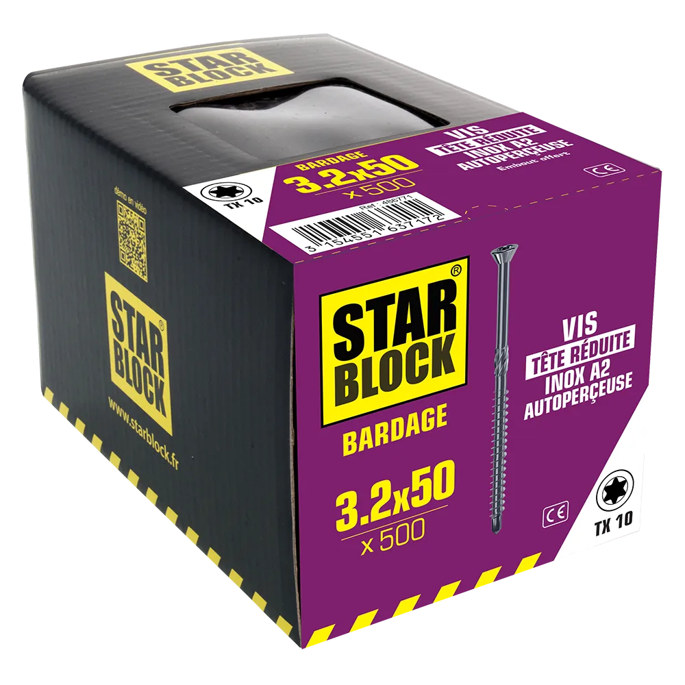 packaging-3154551637172-vis-bardage-3-2×50-tete-reduite-crantee-tx-inox-a2-starblock