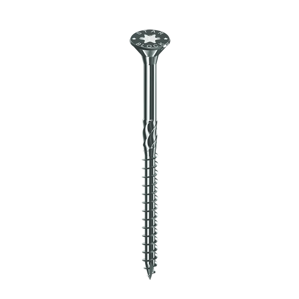 vis bois-agglo tx 5x70 tete fraisee tx acier zingue starblock