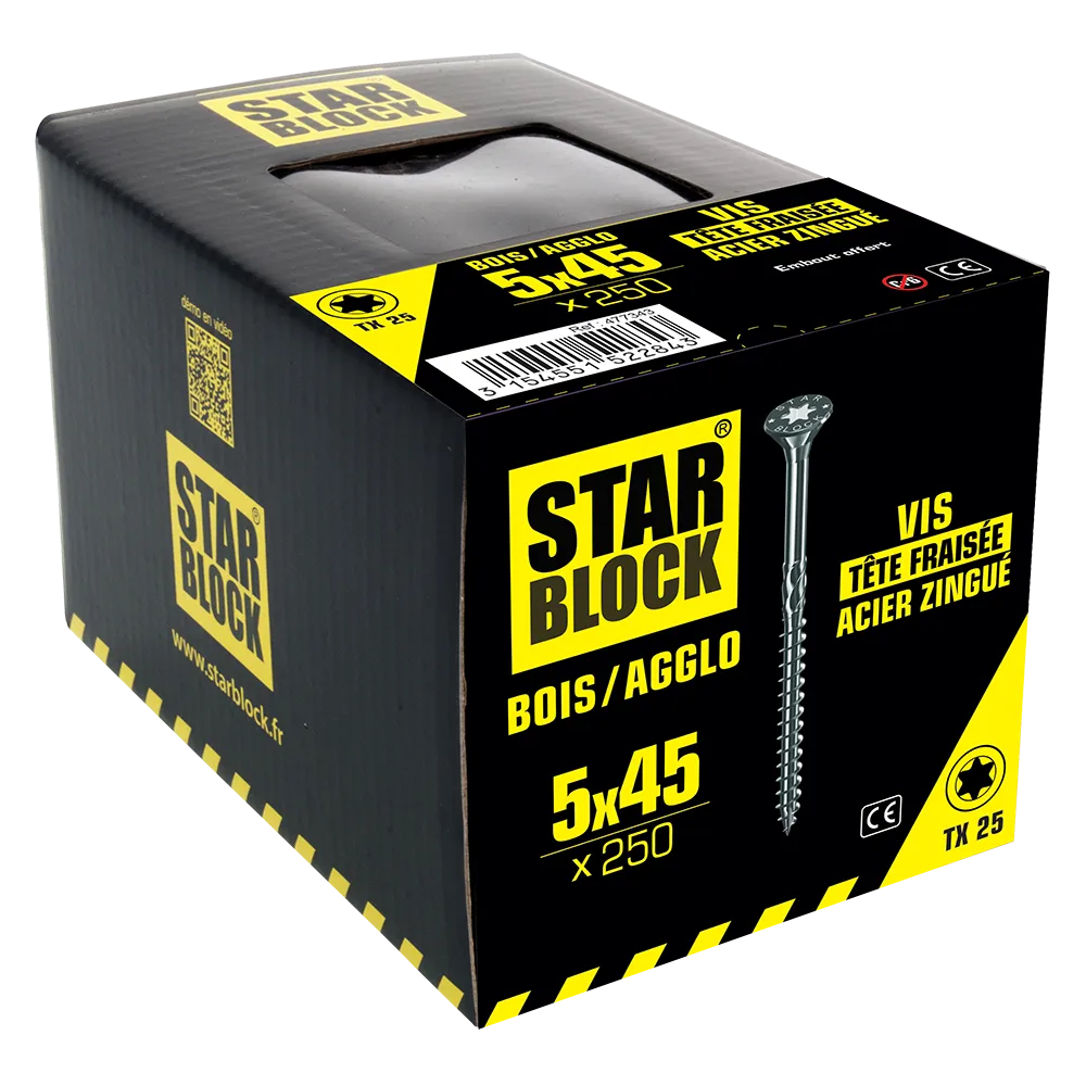 packaging-3154551522843-vis-boisagglo-tx-5×45-tete-fraisee-tx-acier-zingue-starblock