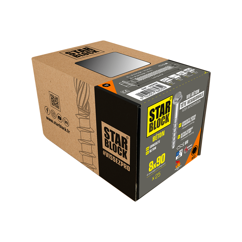 vis-a-beton-sans-cheville-8×90-25-pieces-starblock-packaging-boite